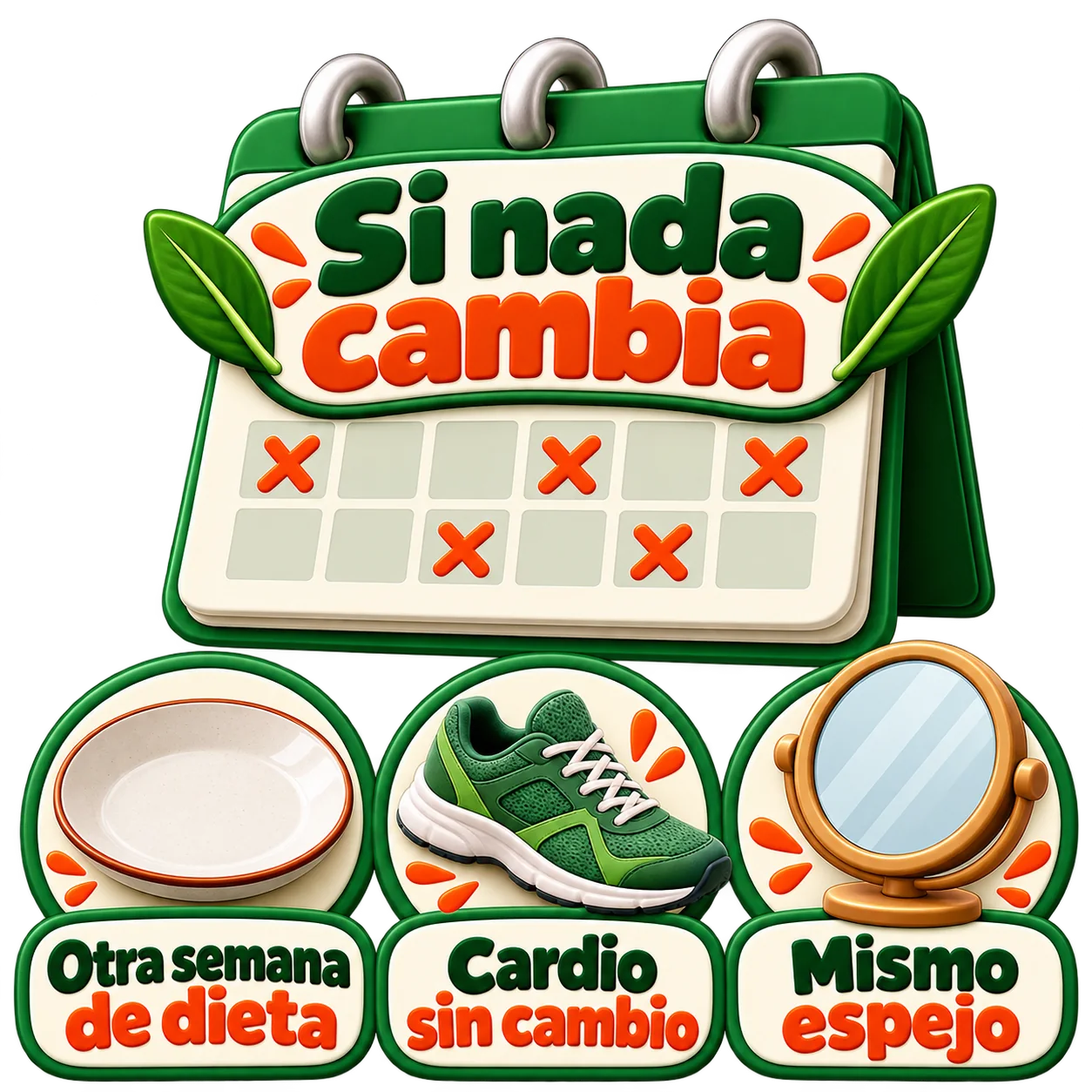 Si nada cambia: otra semana de dieta, cardio sin cambio, mismo espejo